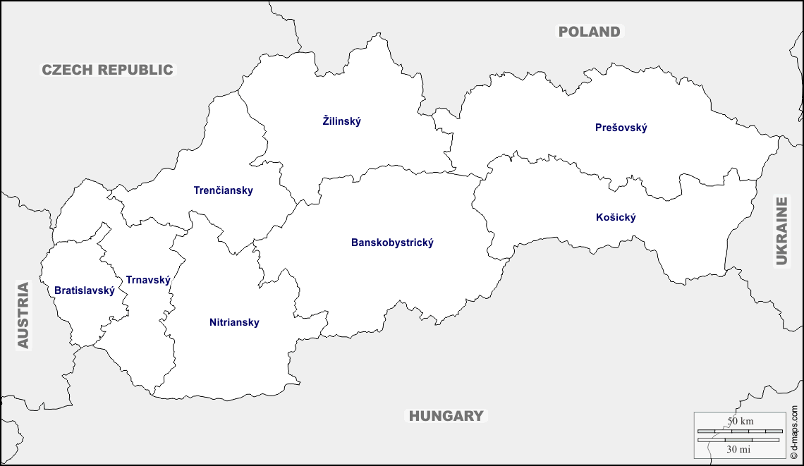 Maps and Locations of Slovakia