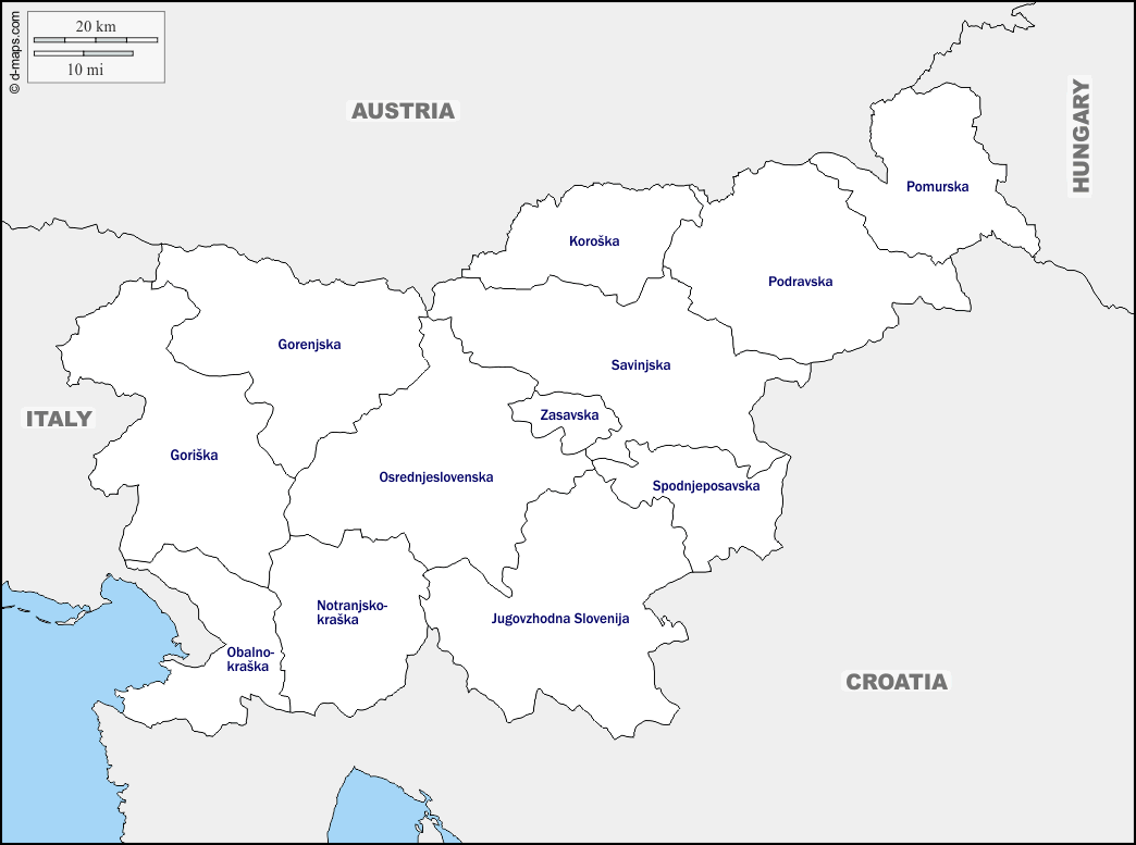 Maps and Locations of Slovenia
