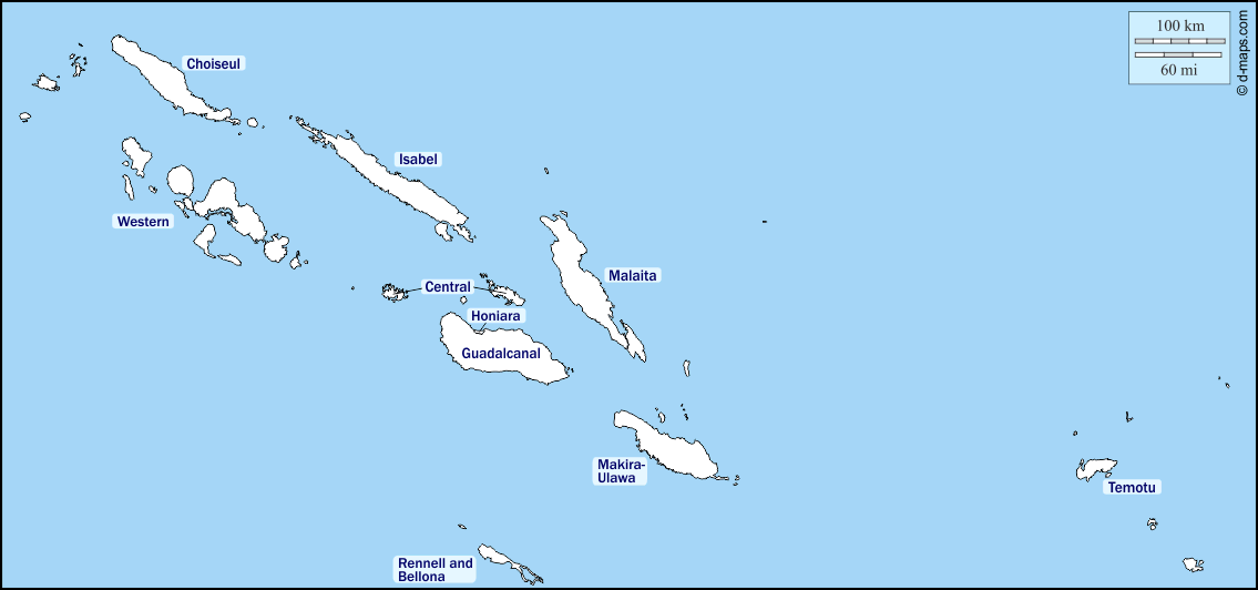 Maps and Locations of Solomon Islands