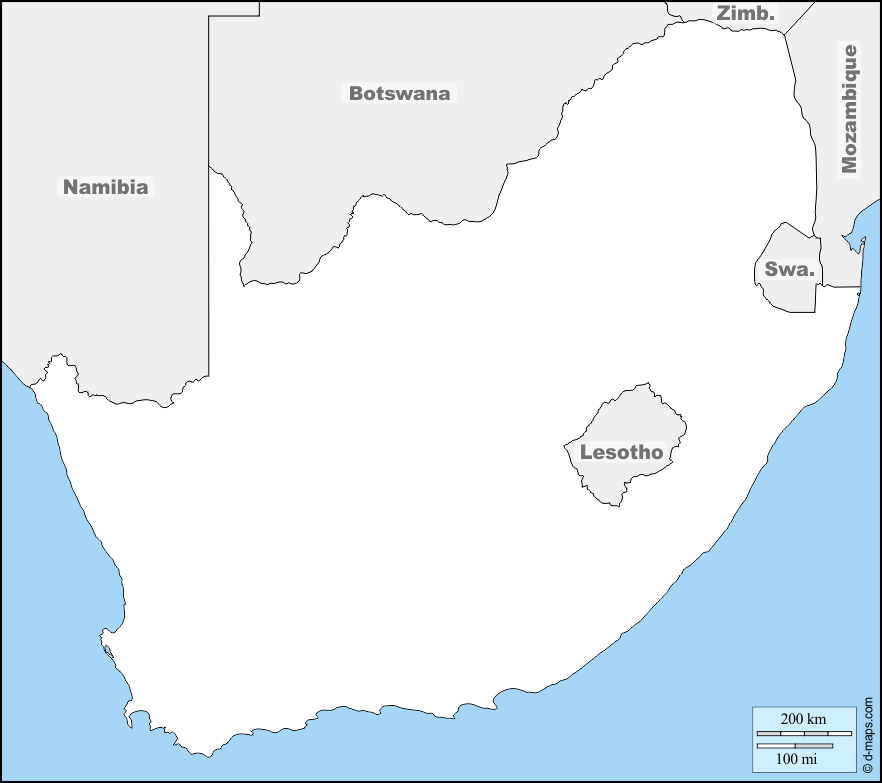 Maps and Locations of South Africa