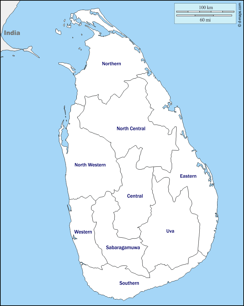 Maps and Locations of Sri Lanka