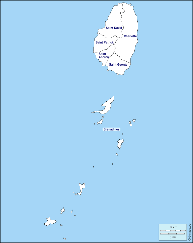 Maps and Locations of St Vincent And Grenadines