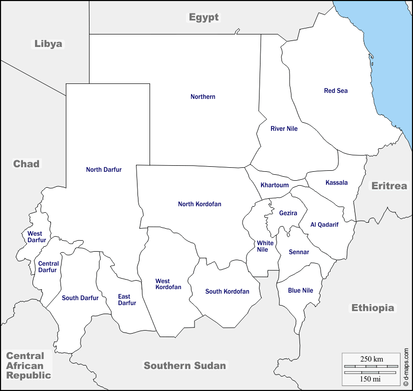 Maps and Locations of Sudan
