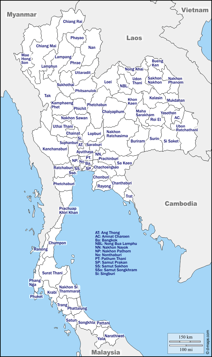 Maps and Locations of Thailand