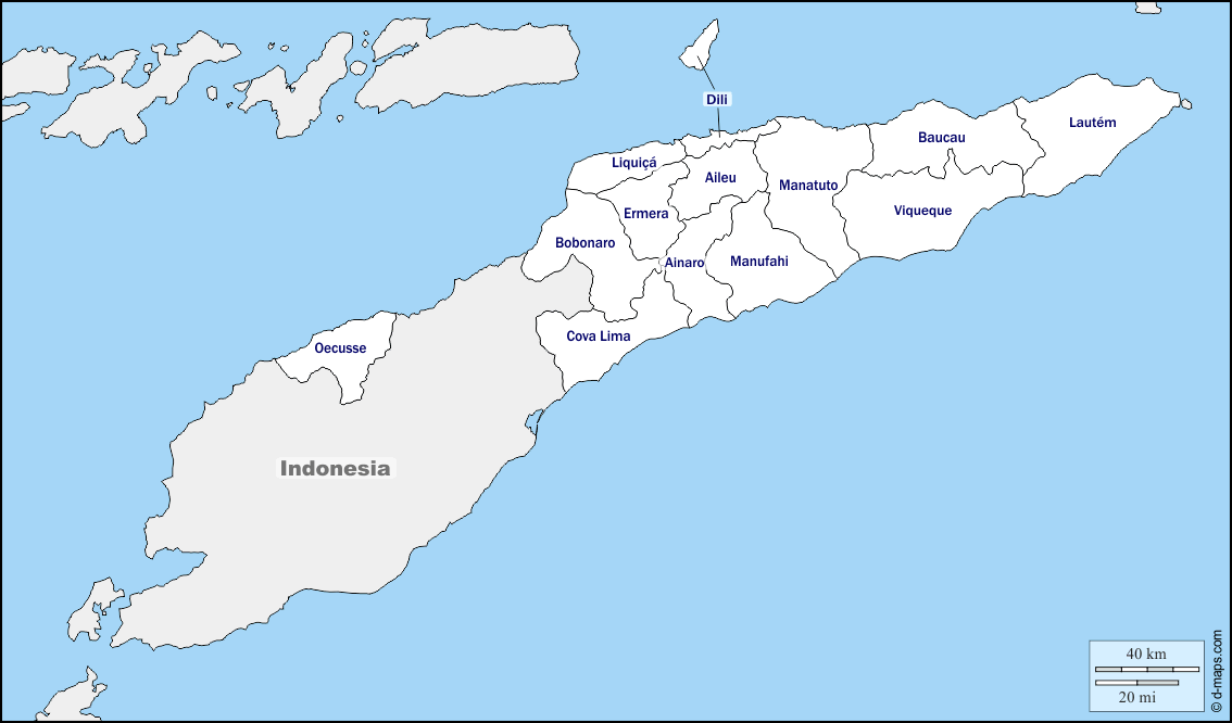 Maps and Locations of Timor Leste