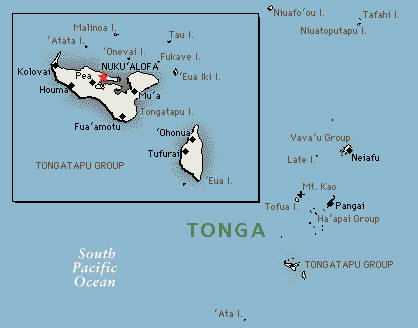 Maps and Locations of Tonga