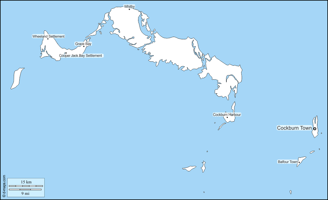 Maps and Locations of Turks And Caicos Islands