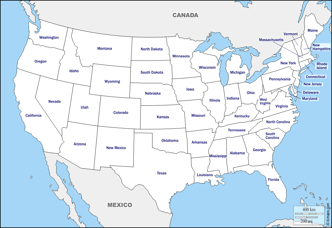 Maps and Locations of United States