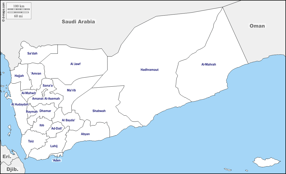 Maps and Locations of Yemen